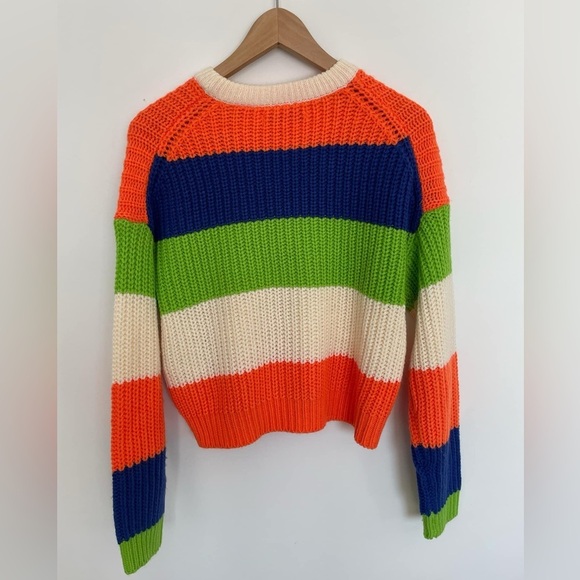Only Colorful Striped Colorblock Sweater size small - Picture 6 of 6